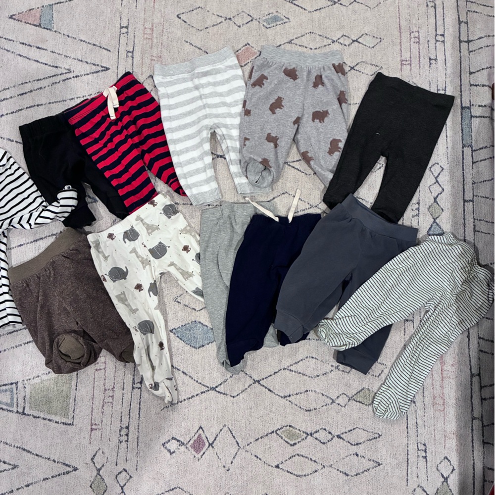 3-6month baby pants bundle (cloud island, gerber, gap..) 12 total!!